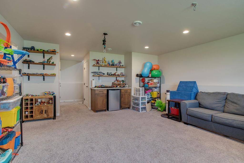 Dry bar in family room