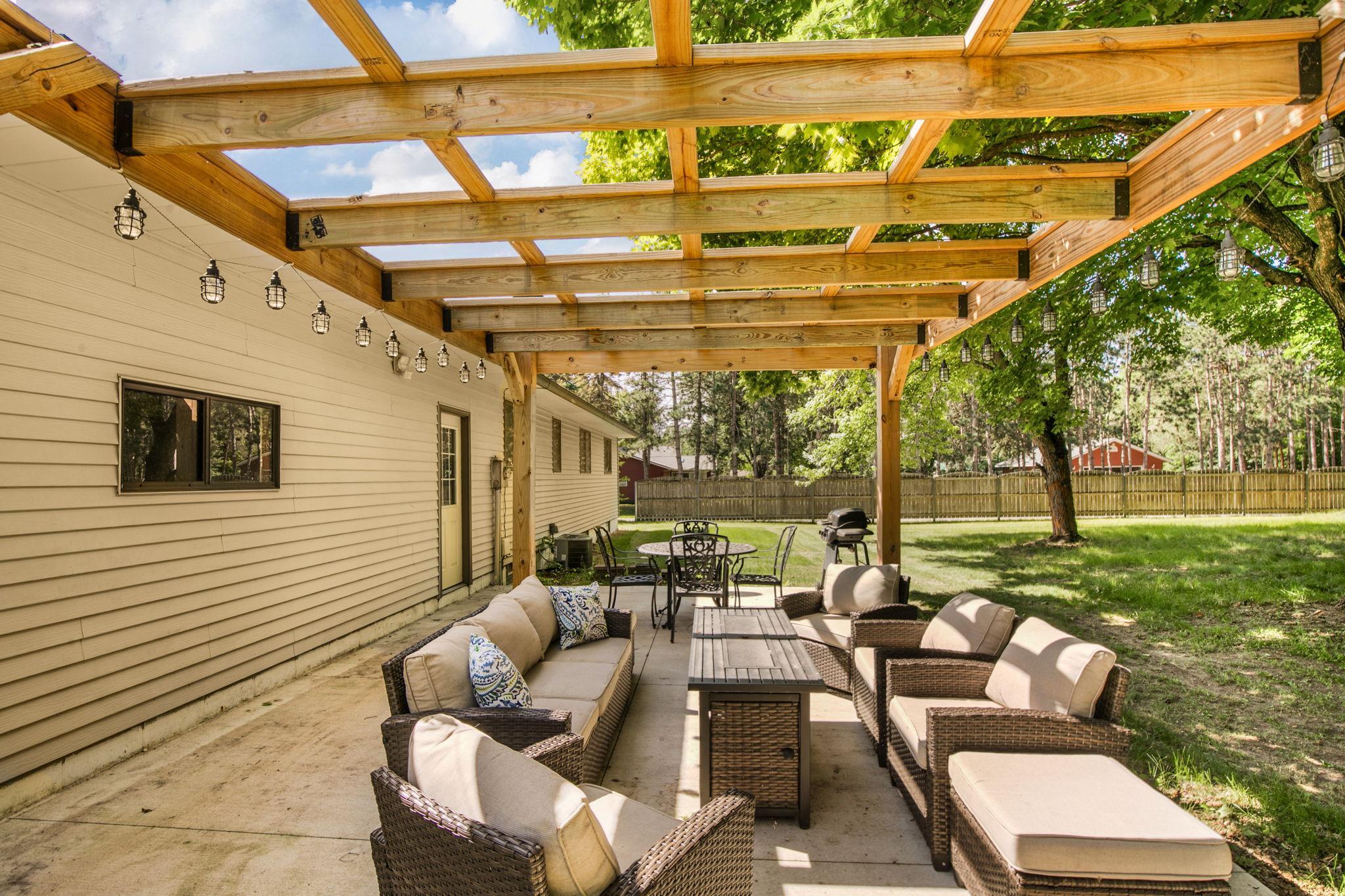 Large Patio with Pergola - Imagine Enjoying Time Here with Friends and Family.