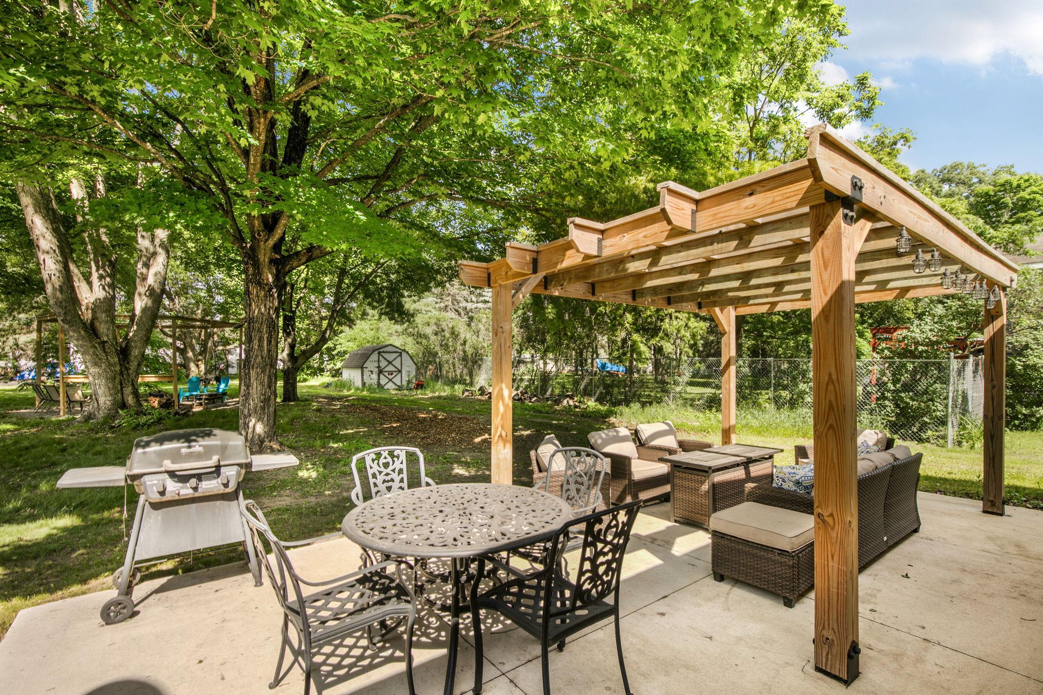 Patio is Spacious and Accommodates Extra Seating and Grilling Area