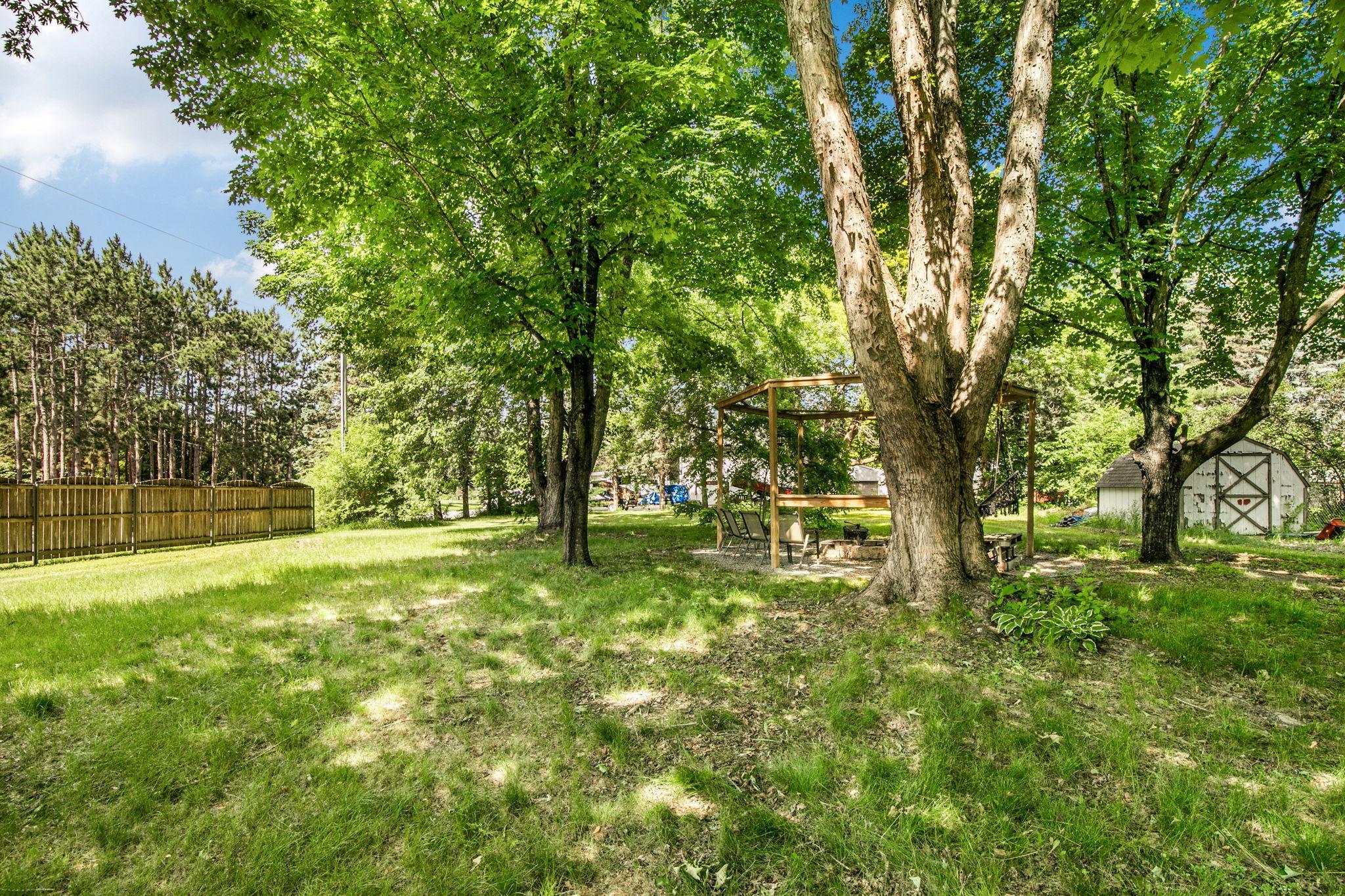 Partial Privacy Fence and Storage Shed