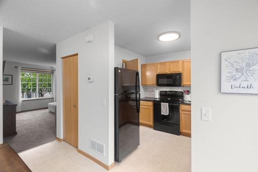Kitchen has all the space you need -- and there is a large pantry/closet that sits just off of the dining space/kitchen.