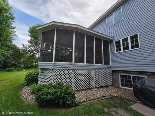 Very unique one of a kind granite floor 3 season deck you will not want to leave off the elaborate kitchen