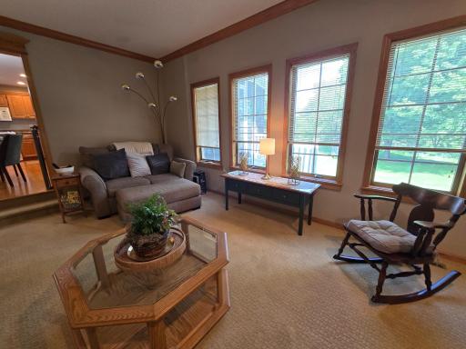 Just a couple of steps up to the kitchen table area and full chief styled kitchen with center island great for fun gatherings