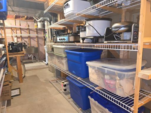 Basement is unfinished for storage but 2 additional bedrooms and a bath could be added.