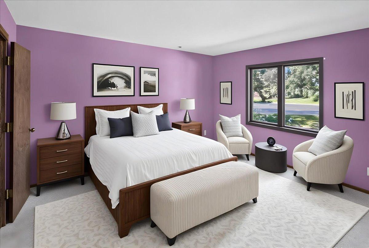 Staged bedroom
