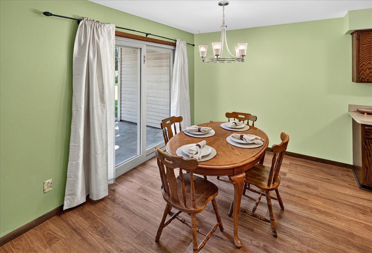 Dining room walks out to patio