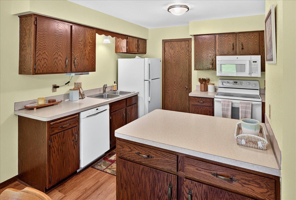 Walk in pantry in the kitchen with shelves for storage