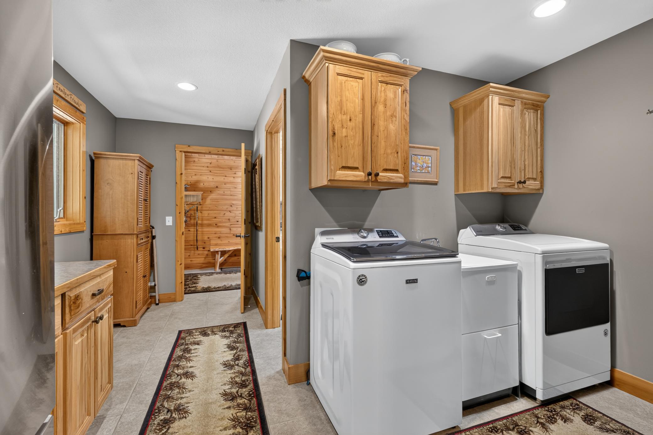Convenient laundry right off of the kitchen.
