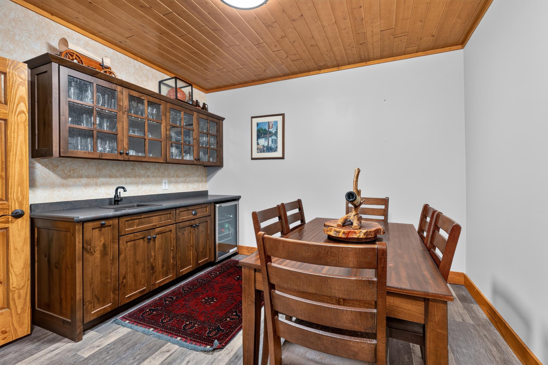 Lower level bar room.