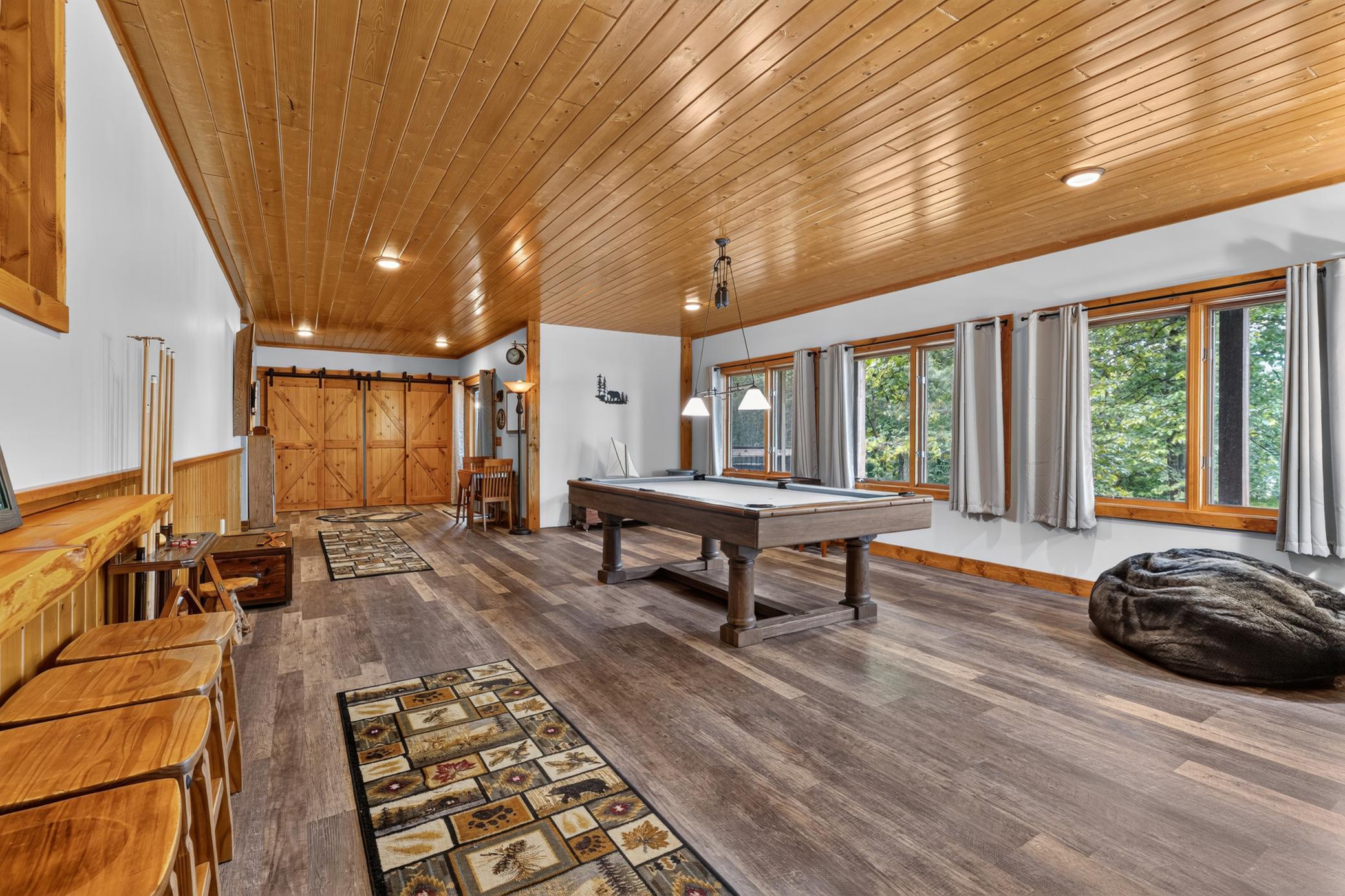 Game room and extension of the lower level family room.