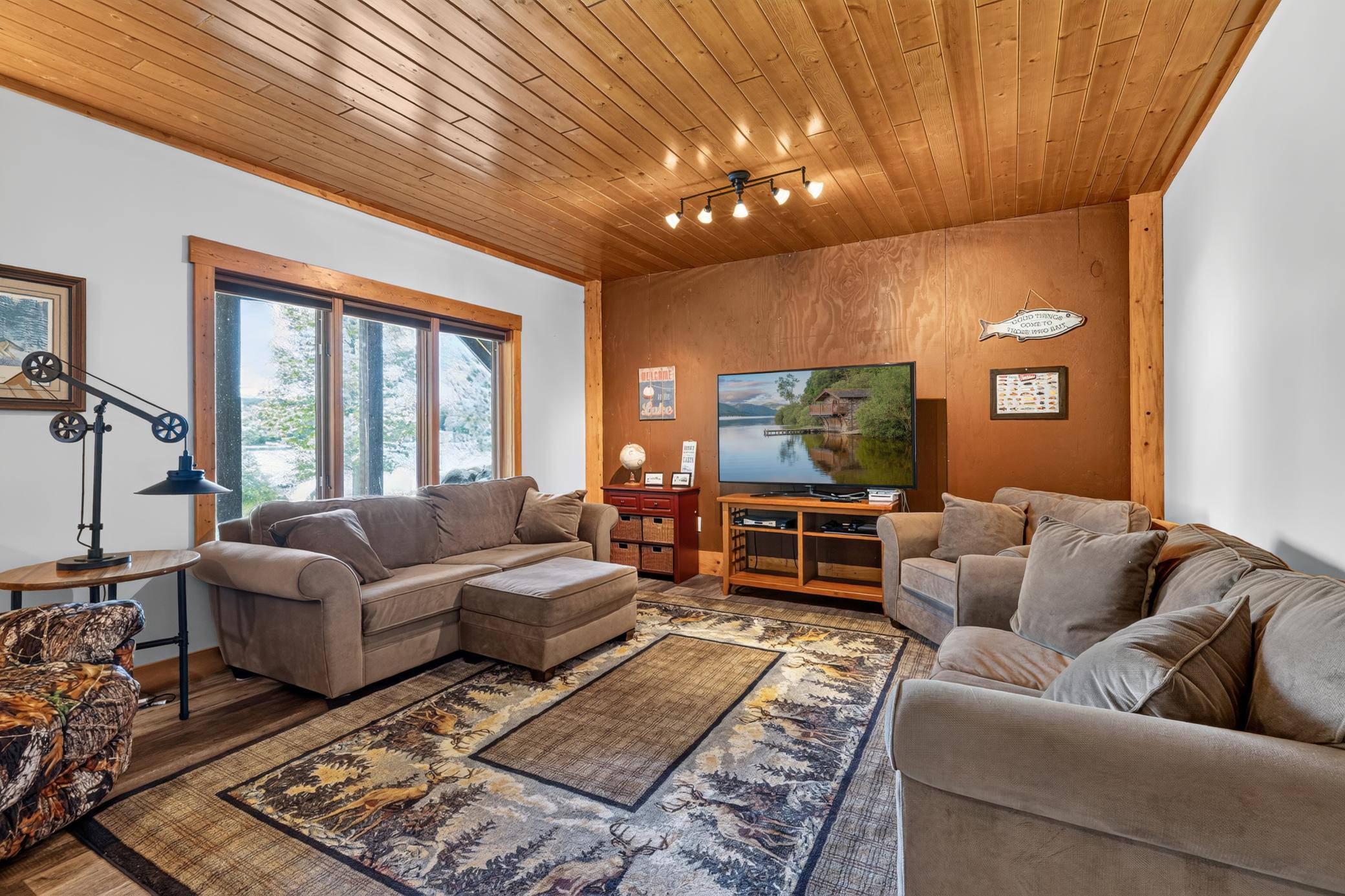 Lower level family room.