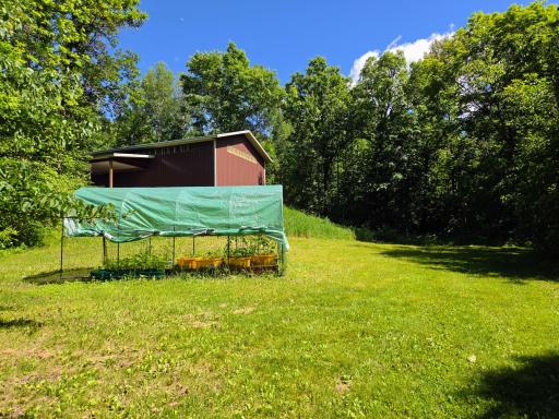 Great sunny spot for a garden with plenty of room for trailer parking.