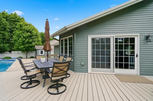 Relax on the deck while watching the kids swim!