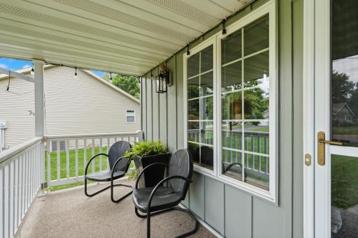 Relax on the maintenance free front porch.