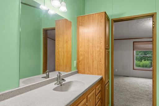 The extra storage and longer counter gives you extra space for spreading our and getting ready for the day.