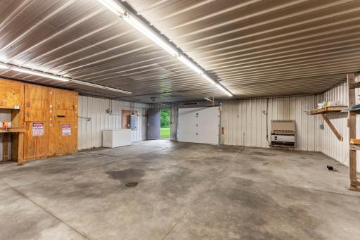 The poured concrete floor makes for an extra functional space in this pole barn.