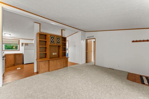 Vaulted ceilings make this home feel even larger.