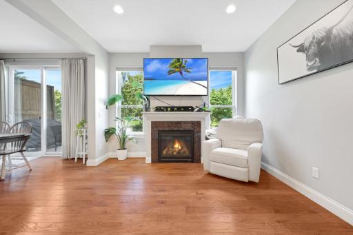 Watching your favorite show AND enjoying the cozy gas fireplace AND having cheery daylight... all at once? YES PLEASE!