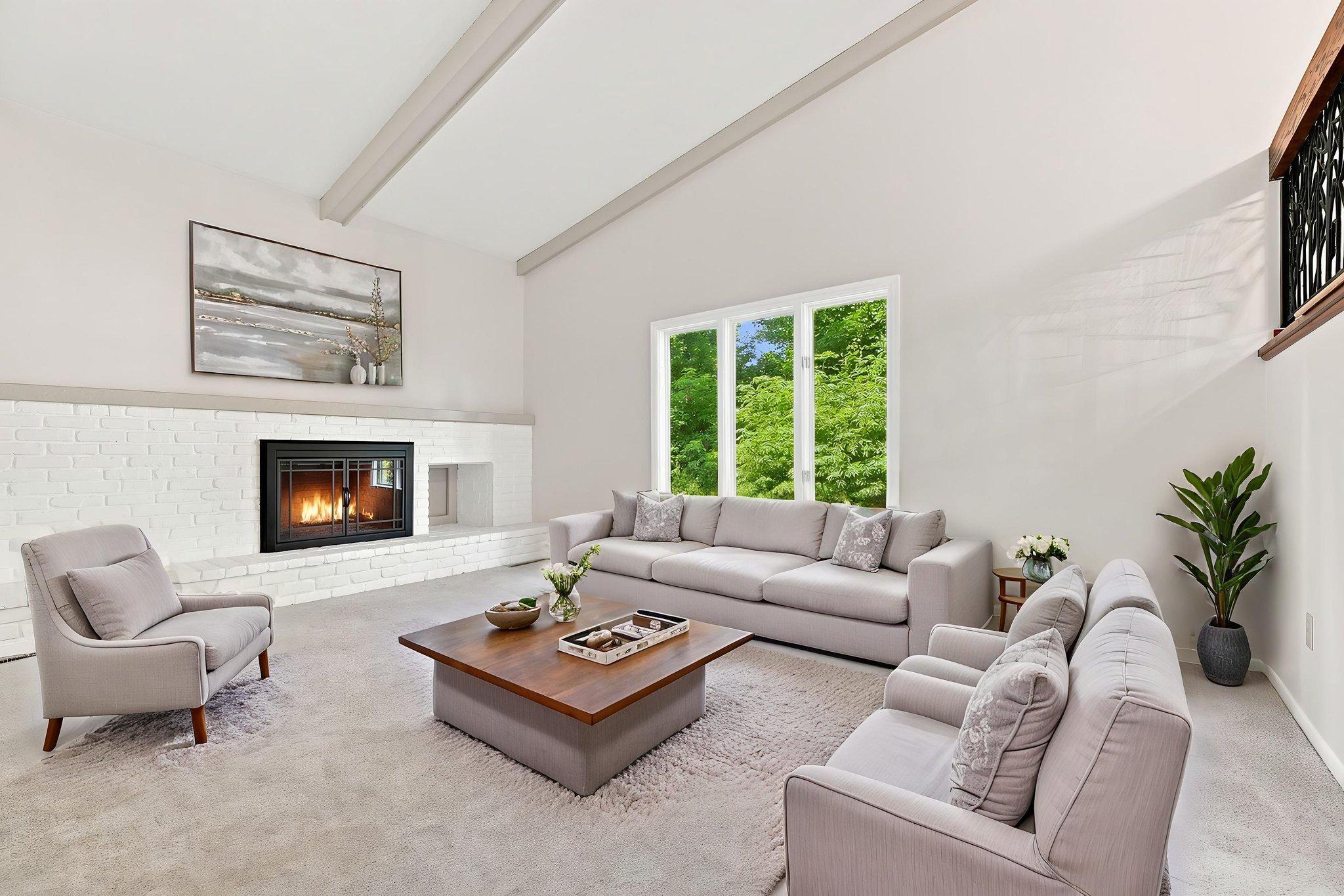Staged Photo of Living Room