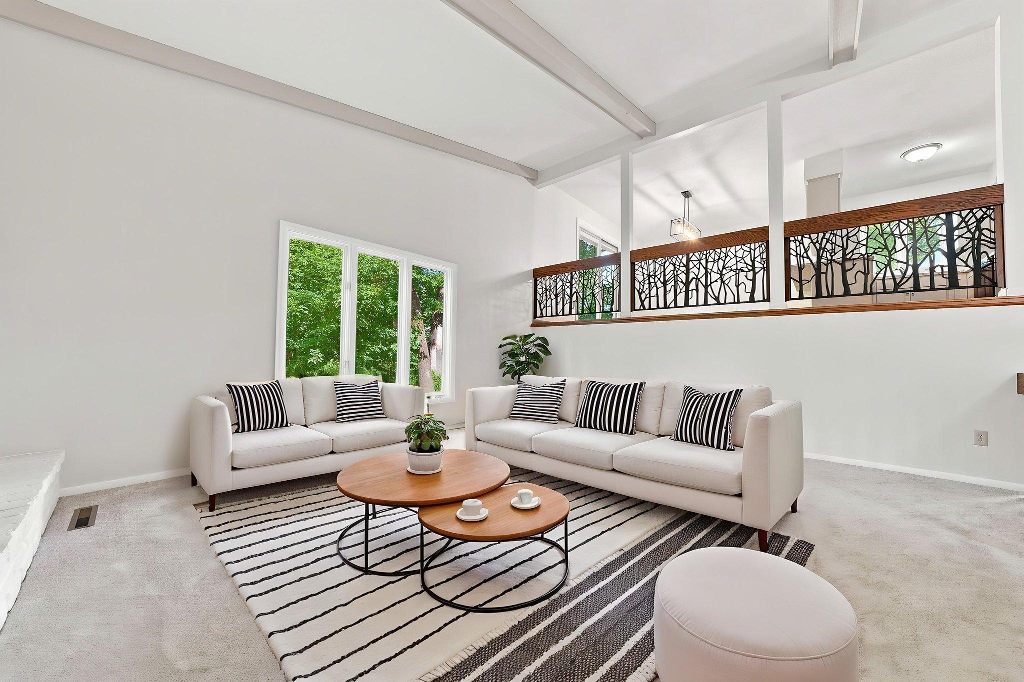 Staged living room