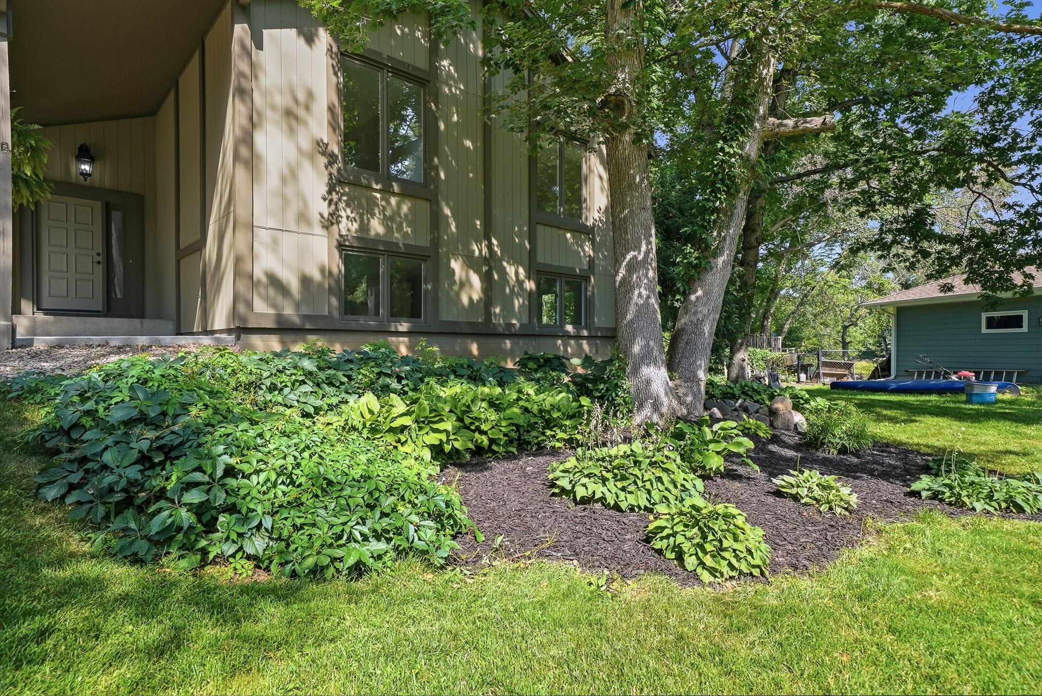 Mature landscaping
