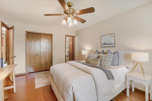The spacious layout provides the perfect setting to unwind after a long day, with calming backyard views and ample wall space for your personal dÃ©cor. A large closet offers abundant storage, and the private ensuite bath adds both comfort and privacy.