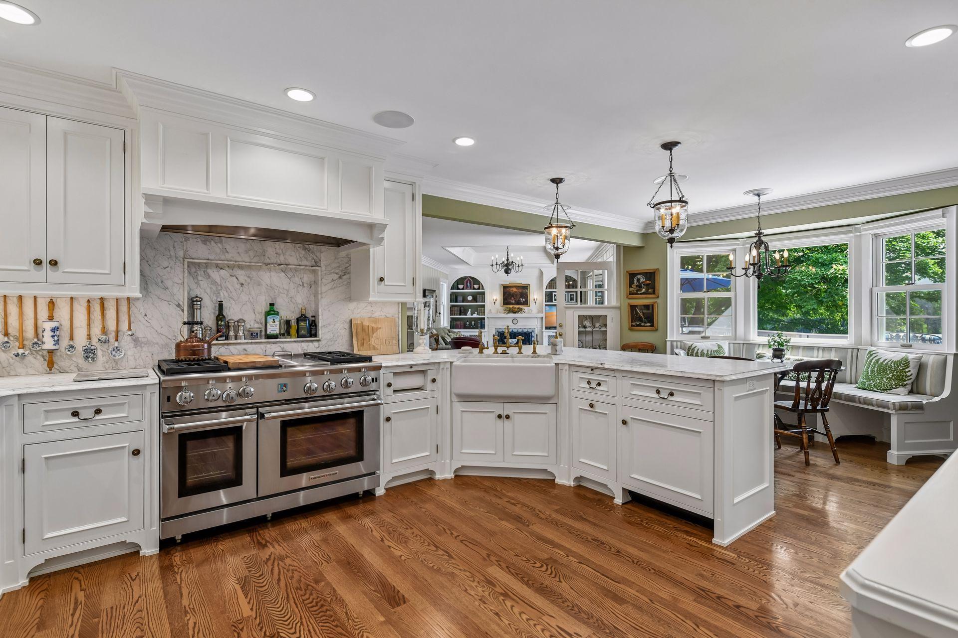 Gourment kitchen and high end materials used in this premium remodel