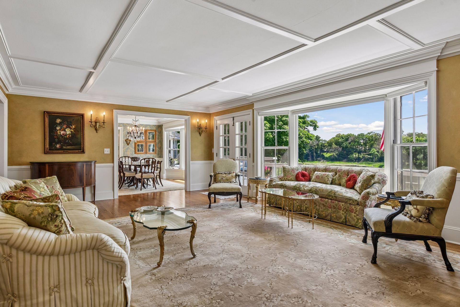 Formal Living room with picturesque views