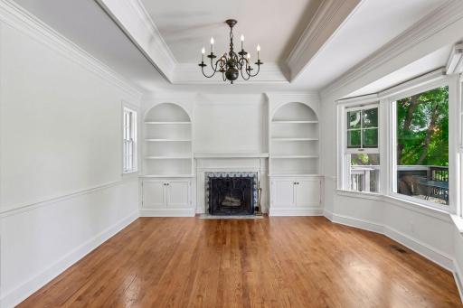 Hearth Room off Kitchen with Furnishings virtually removed.