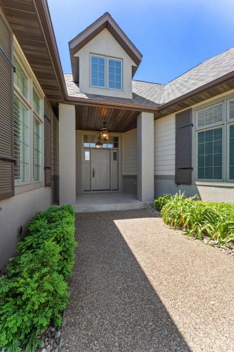 All shutters on the home are fully functional, designed as real working shutters that open and close to provide both charm and practical use.