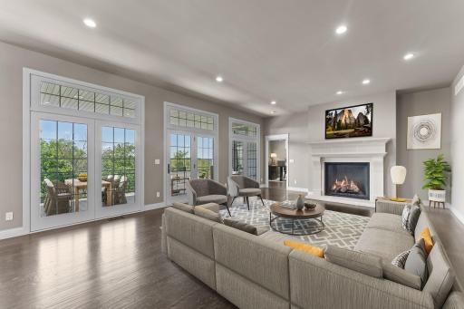 Soaring 10-foot ceilings enhance the main level, complemented by a cohesive neutral palette with harmonized wall and ceiling tones that create a seamless, open, and refined feel throughout.
