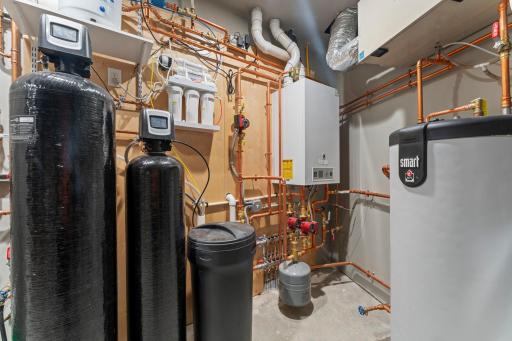 Mechanical room. 2-zone heating and cooling.