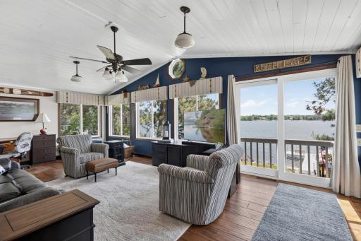 Living Room with a beautiful view of Ruth Lake
