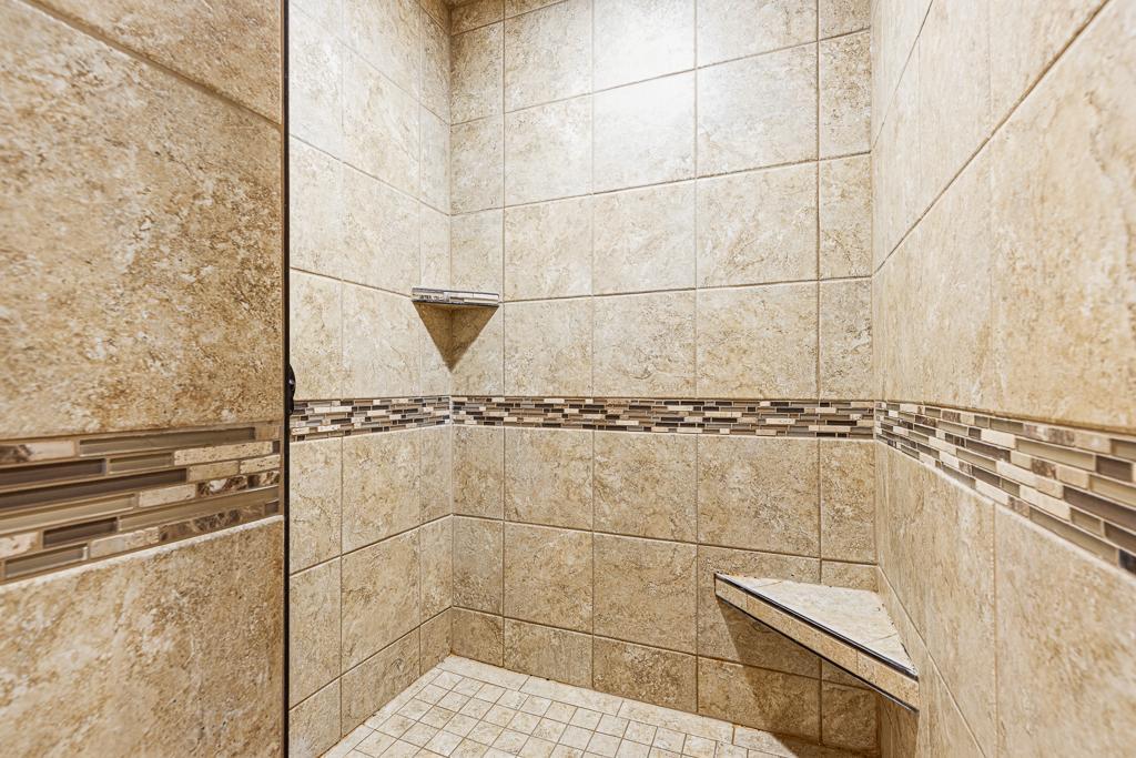 Large tiled walk-in shower!