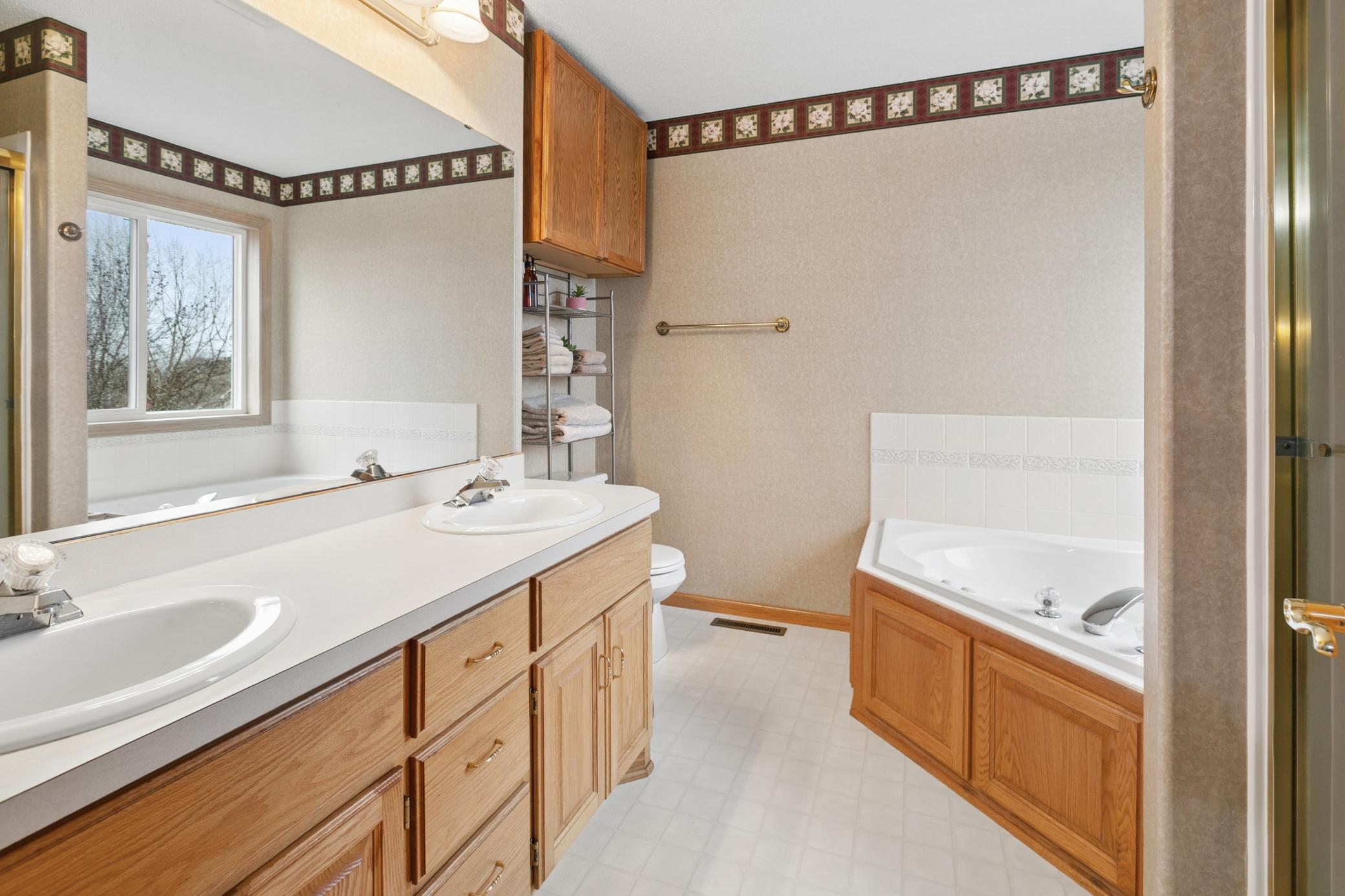 Primary Bathroom with Separate Tub & Shower