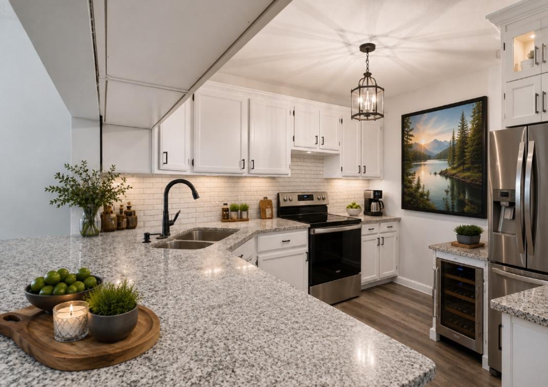 Gourmet kitchen. Virtually Staged.