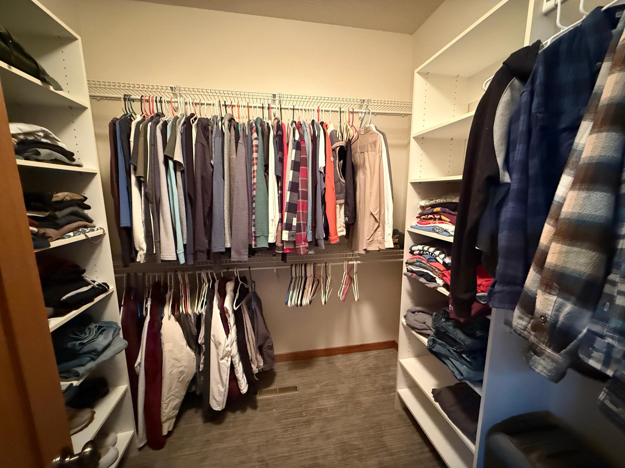 Primary walk in closet