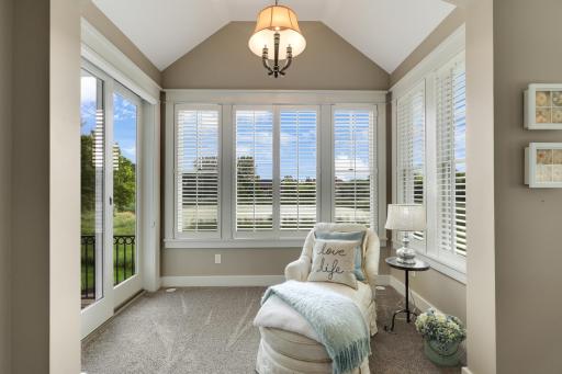 Reading nook area walks out to the main level deck.