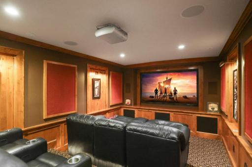 Enjoy movie nights in the dedicated theater room. 120 inch screen with projector. All seating and A/V components stay with the home.