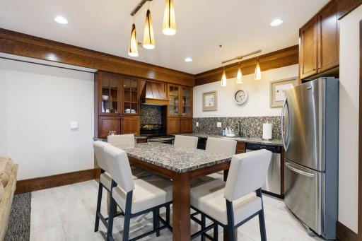 With kitchen