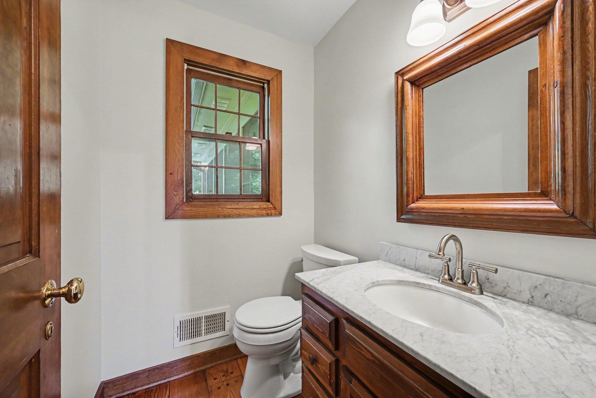 Main floor half bath.