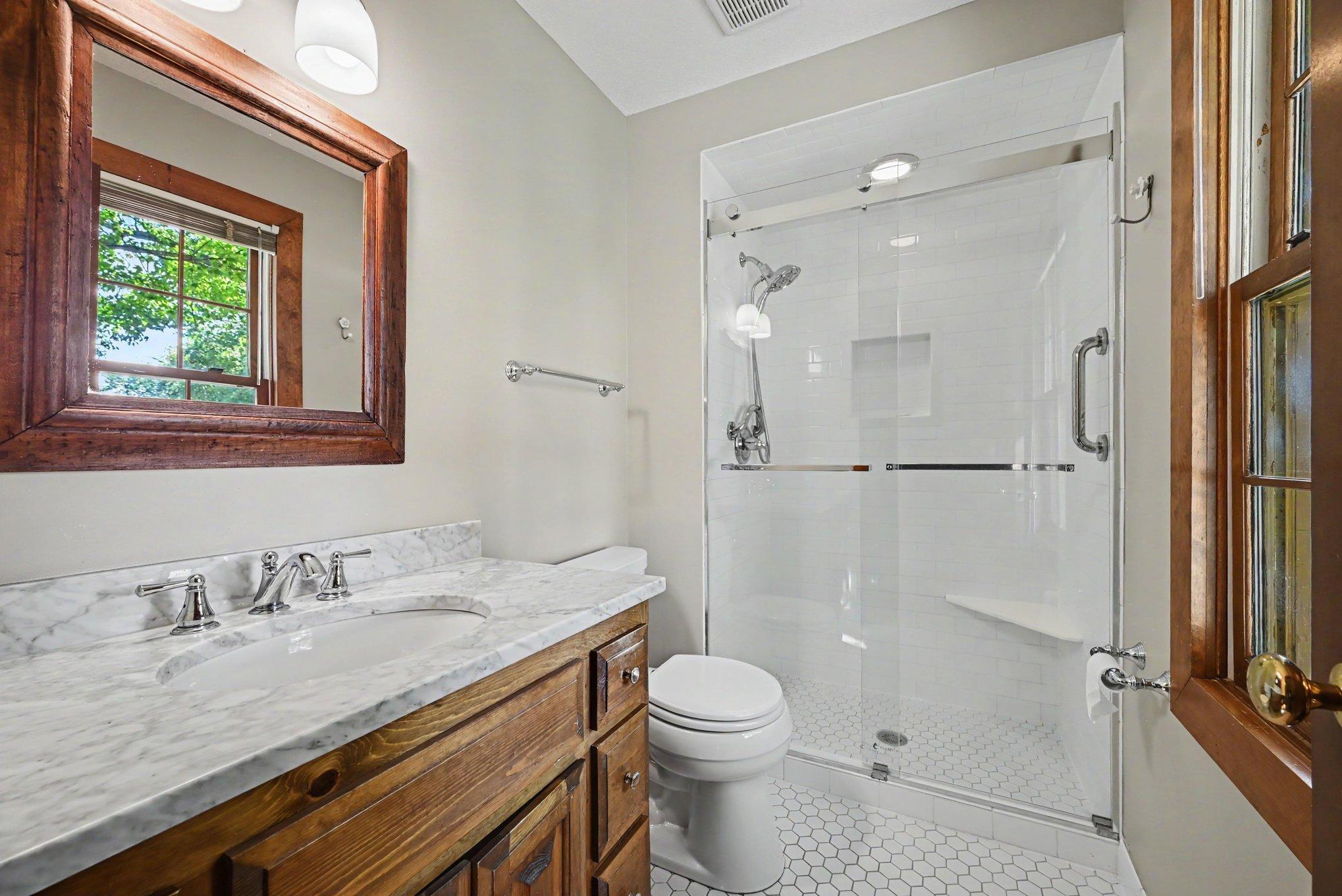 Primary attached bathroom.
