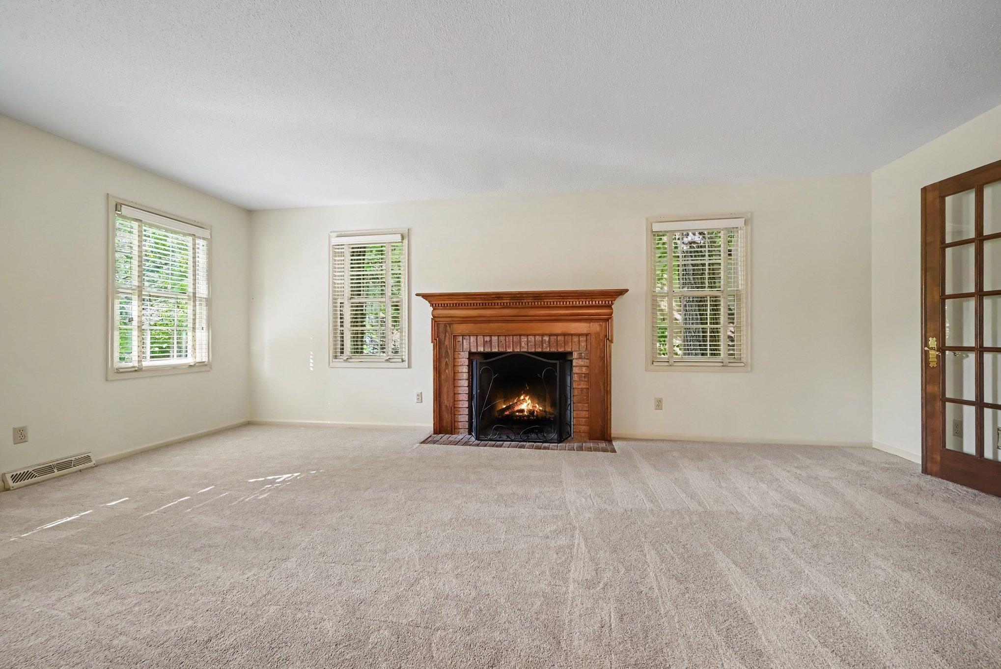 Wood mantle showcases more of the quality woodwork