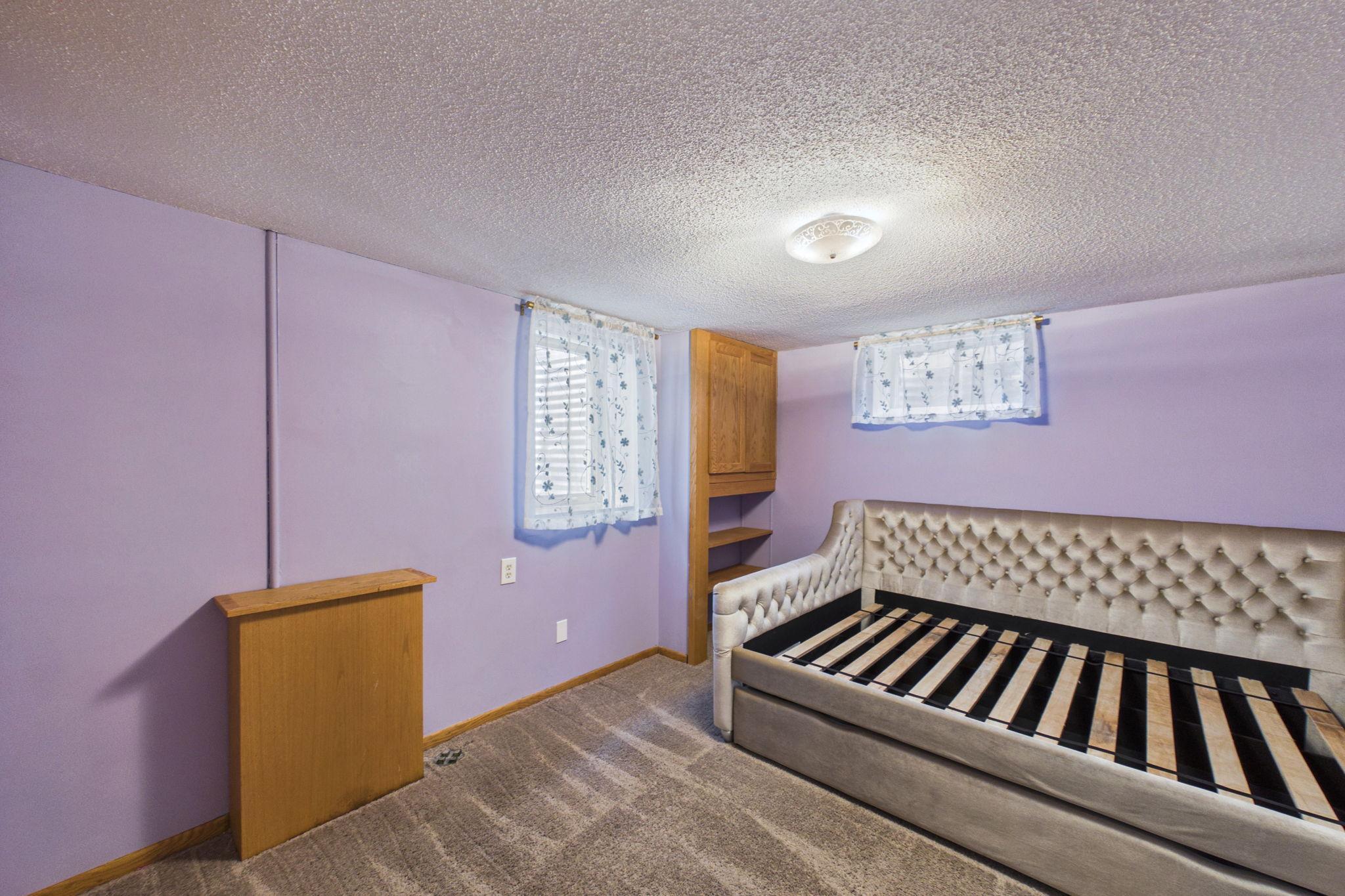 Lower level office/ bedroom has an egress window.