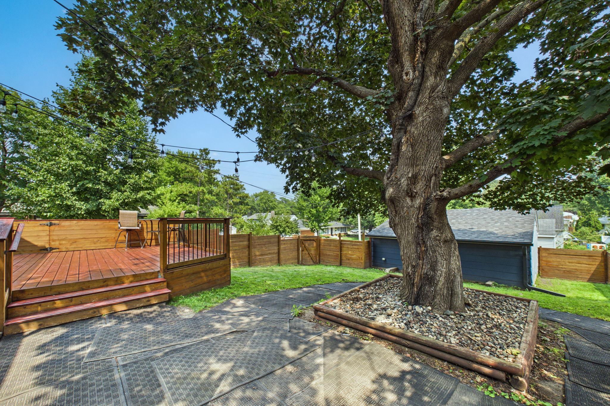 Private backyard. Great for entertaining.