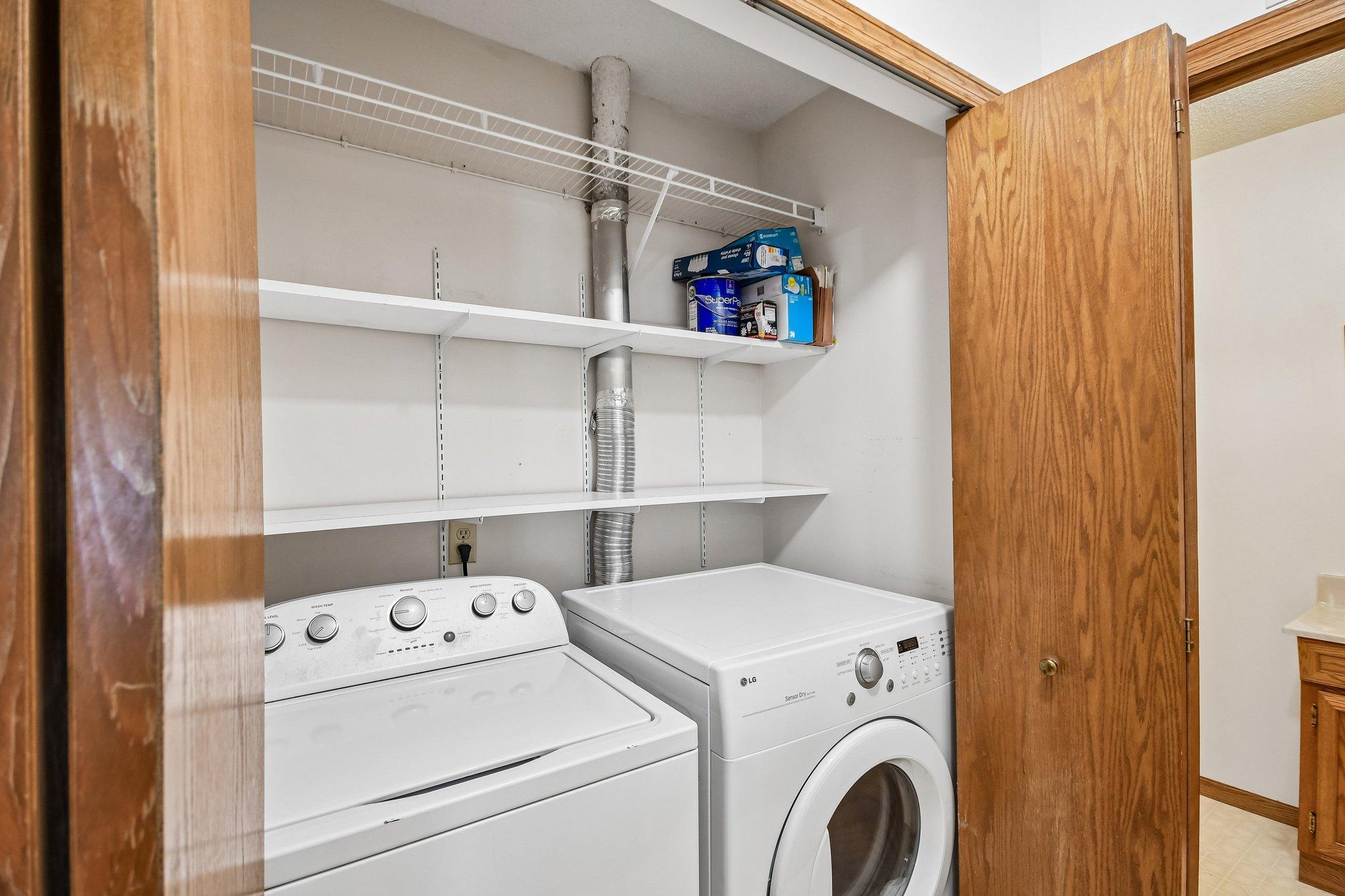 Main floor laundry closet