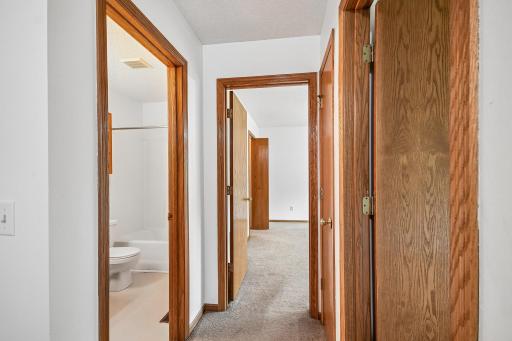Upstairs hallway to bedrooms and bathroom