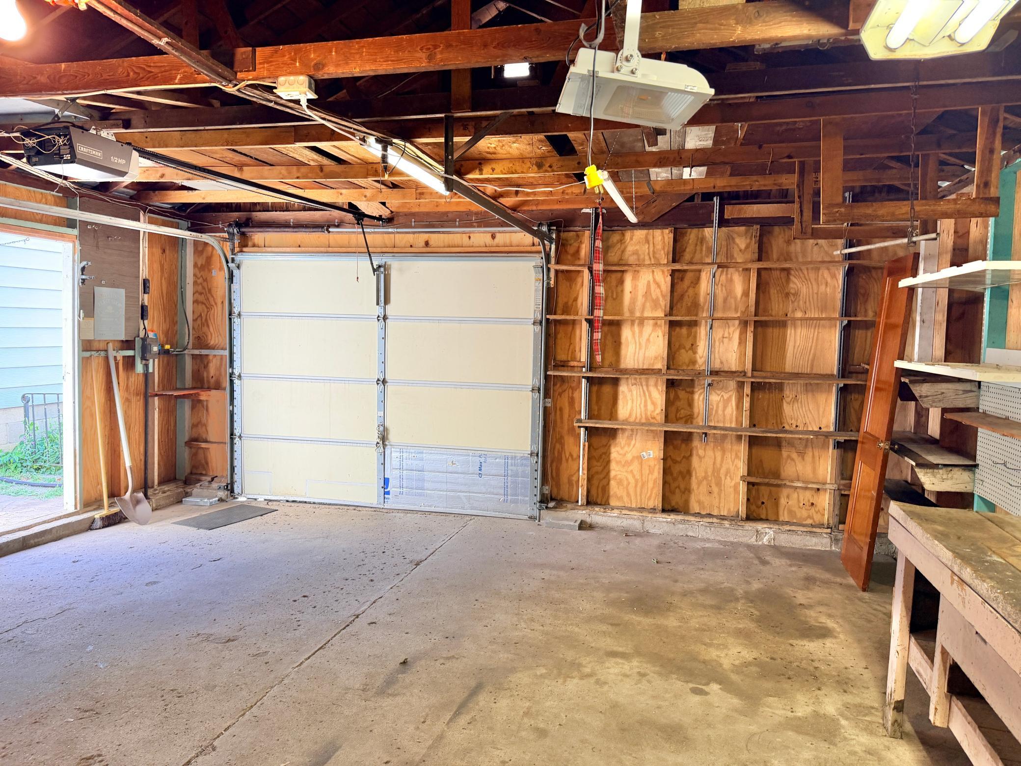 Inside garage