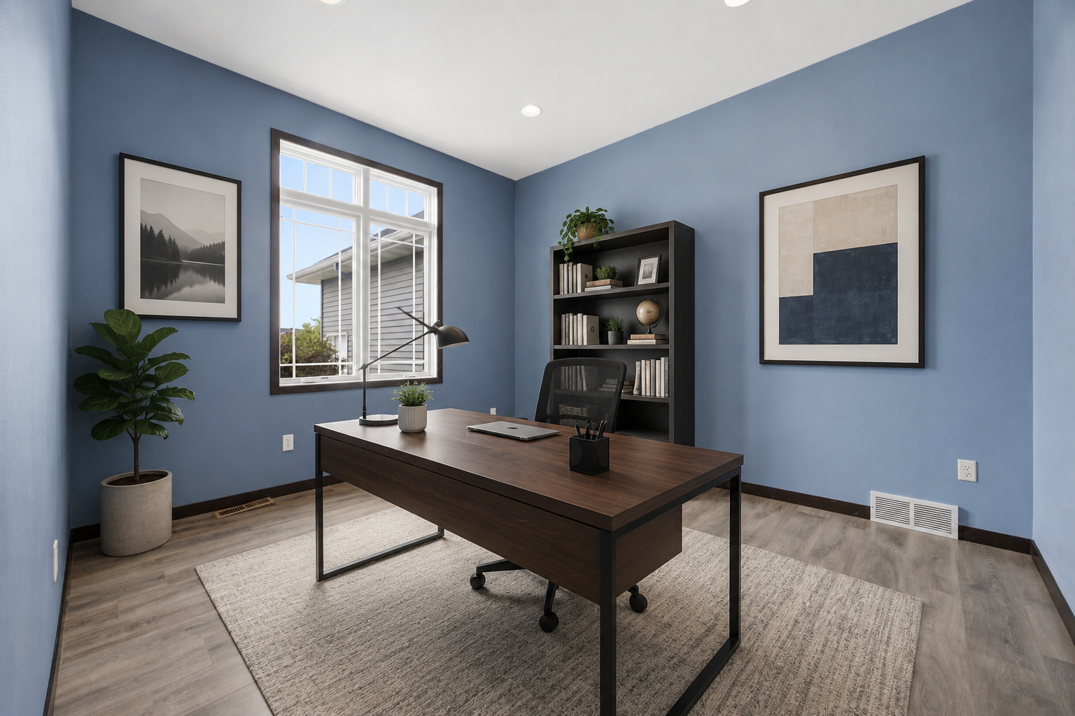Virtually Staged Front Office