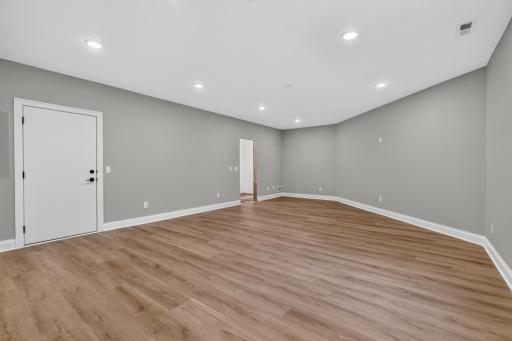 Alternate views of the Family Room in the lower level